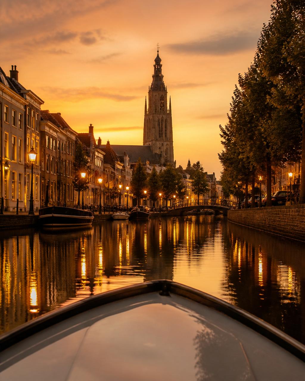 Breda bij avondlicht